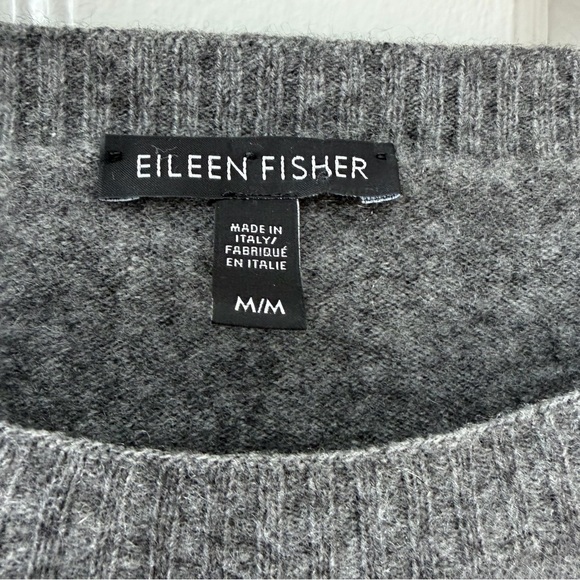 Eileen Fisher Italian Cashmere Gray Sweater - Picture 4 of 8